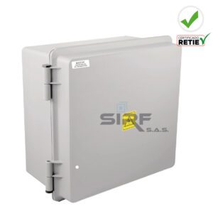 Gabinete plástico tapa gris 33x34x21 cm