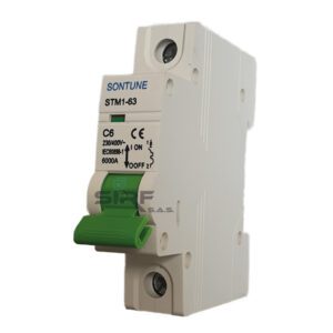 Mini Breaker Para Montar En Riel 1 Polo 6 Amp (STM1-C6)